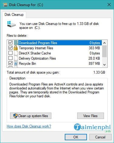 Cách mở Disk Cleanup, dọn dẹp máy tính