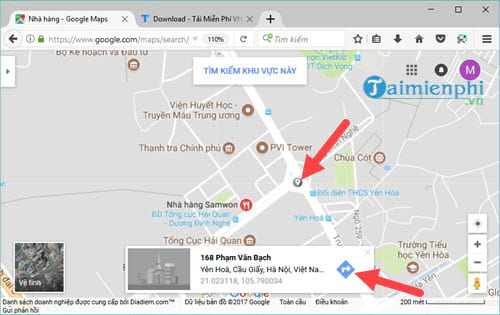 Cách dùng Google Maps trên trình duyệt web