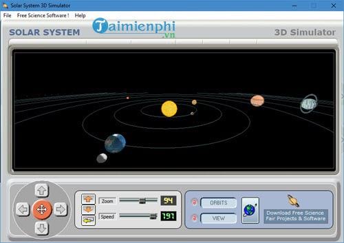 Cách sử dụng Solar System 3D Simulator