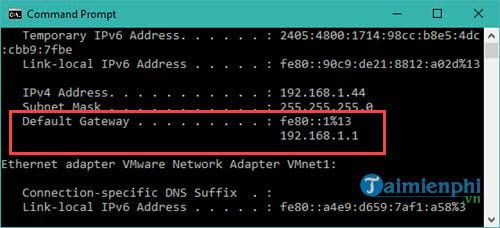 How to find the router's IP address on Windows 10 4