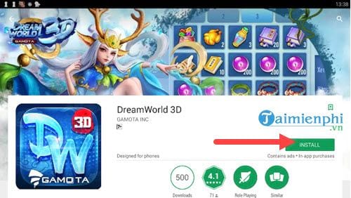 Cách chơi Dream World 3D trên máy tính bằng Bluestacks