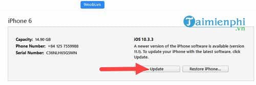 Cách nâng cấp iOS 11.1 sử dụng iTunes, OTA
