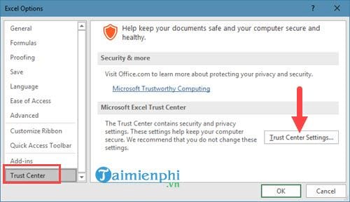 [TaiMienPhi.Vn] Cách tắt Enable Editing, Protected View khi mở Word, Excel, Office trê