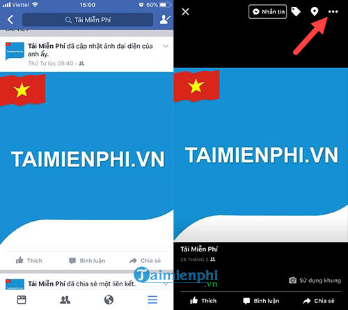 cách tải ảnh trên Facebook về điện thoại Android, iPhone
