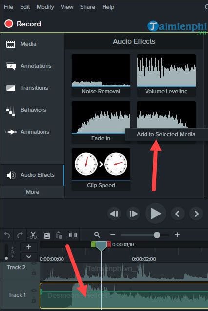 Cách chỉnh âm thanh bằng Camtasia Studio