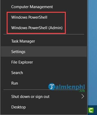 Cách mở powershell trong Windows 10