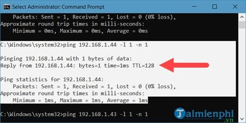 Cách dò tìm địa chỉ IP của người khác với lệnh ping trong Command Prompt