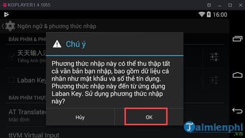 Cách gõ tiếng Việt trên KOPlayer