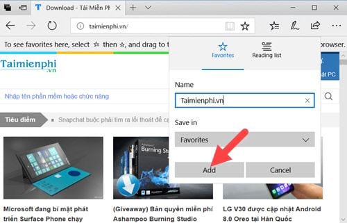 how to pin favorite page on microsoft edge 3