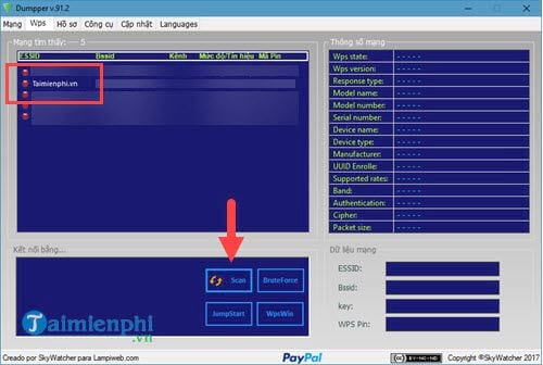 Bộ phần mềm dò tìm pass wifi JumpStart và Dumpper 7