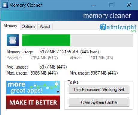 Cách cài và sử dụng Memory Cleaner tối ưu Ram máy tính