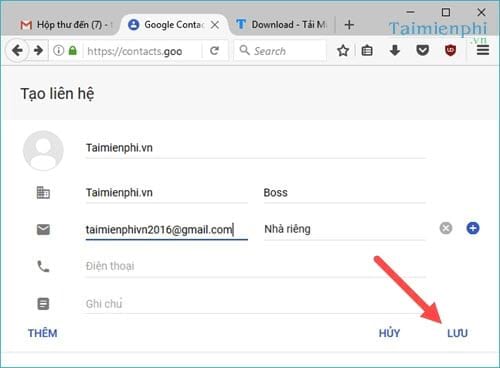 how to add email address to gmail 7 list