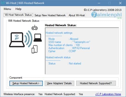 how to connect wifi on computer with wi host 10