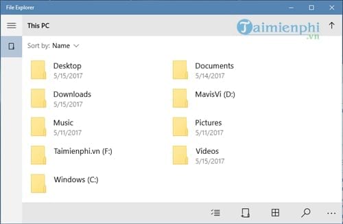 Đổi giao diện File Explorer trong Windows 10 Creators Update