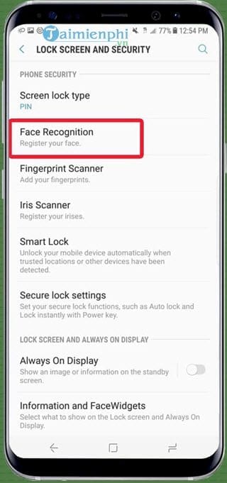 Cách mở khóa bằng khuôn mặt trên Samsung Galaxy S8, S8 Plus