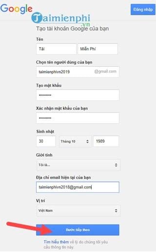 Cách đăng ký Gmail không cần số điện thoại xác minh