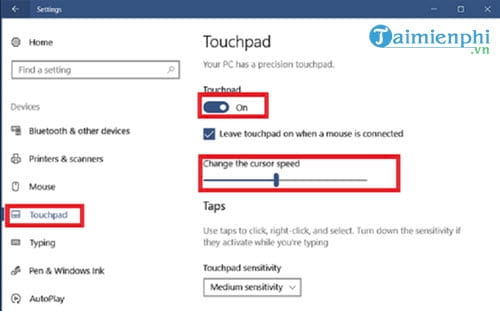 Mẹo tự động tắt Touchpad khi kết nối chuột rời Windows 10