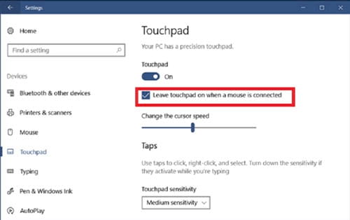 Mẹo tự động tắt Touchpad khi kết nối chuột rời Windows 10