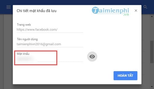 Cách tìm mật khẩu facebook đang dùng trên Chrome