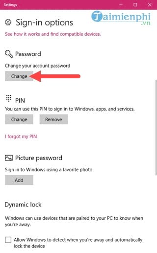 cach doi mat khau laptop win 10 4