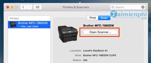 Cách sử dụng máy Scan trên MacOS X