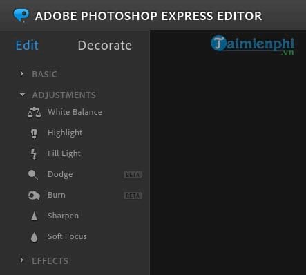 Cách sử dụng Photoshop Express Editor chỉnh sửa ảnh Online