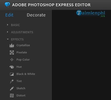 Cách sử dụng Photoshop Express Editor chỉnh sửa ảnh Online