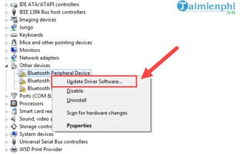 Cách sửa lỗi Bluetooth peripheral device driver not found trên Windows 10, 8, 7 3