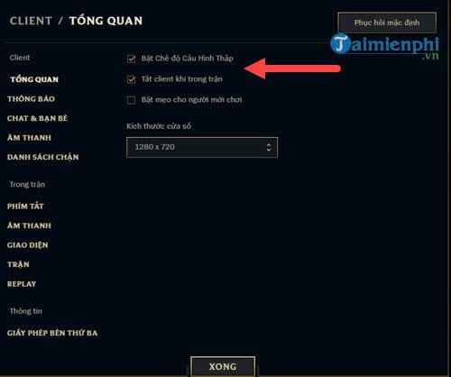 cach lien minh huyen thoai tren may cau hinh yeu 4