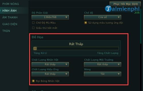 cach lien minh huyen thoai tren may cau hinh yeu 6