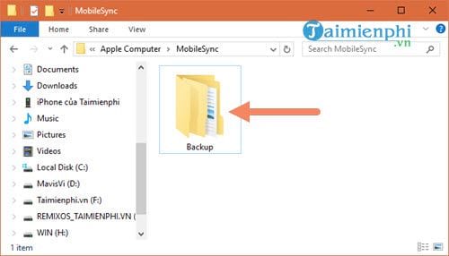 File Backup iPhone từ iTunes nẳm ở đâu trên máy tính Windows, Mac 5