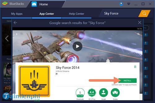 how to play sky force on bluestacks 4