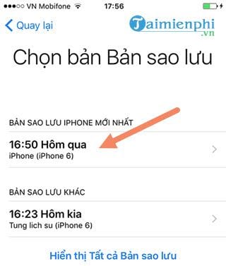 khoi phuc du lieu iphone sau khi restore 11