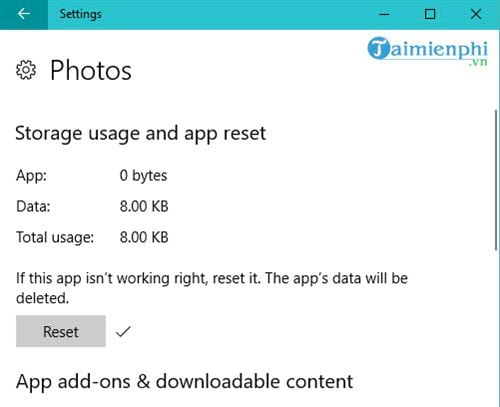 Ứng dụng Photos trên Windows 10 mở rất chậm hoặc không hoạt động