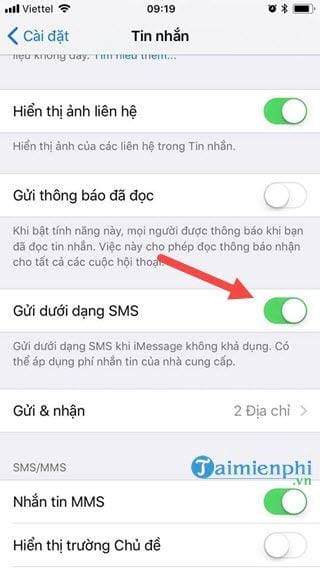 iPhone không gửi được tin nhắn SMS