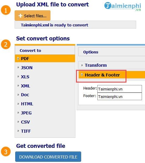 Cách chuyển file XML sang PDF không cần phần mềm, chuyển trực tuyến 6