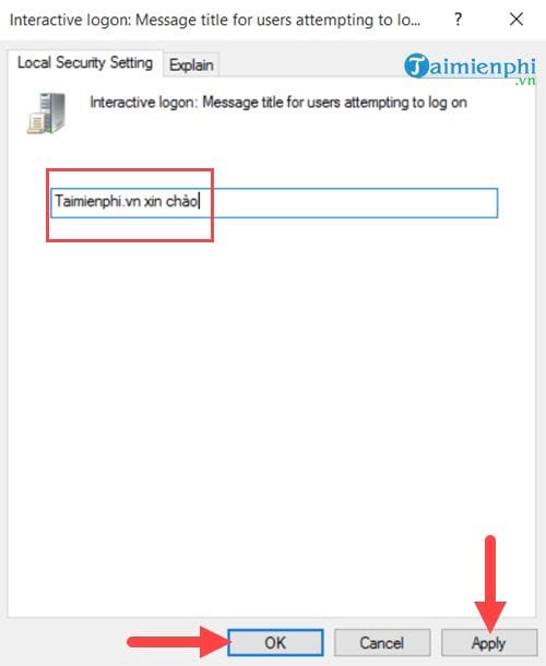 cach them chu vao man hinh chao windows 10 4