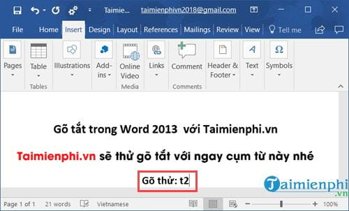 Cài đặt gõ tắt trong Word 2013, soạn thảo văn bản nhanh hơn