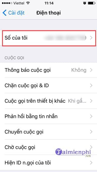kiem tra xem so dien thoai tren iphone 3