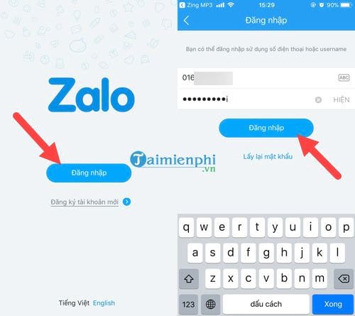 Cách nâng cấp Zing Vip bằng Zalo