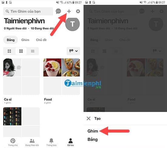 Cách đăng bài lên Pinterest