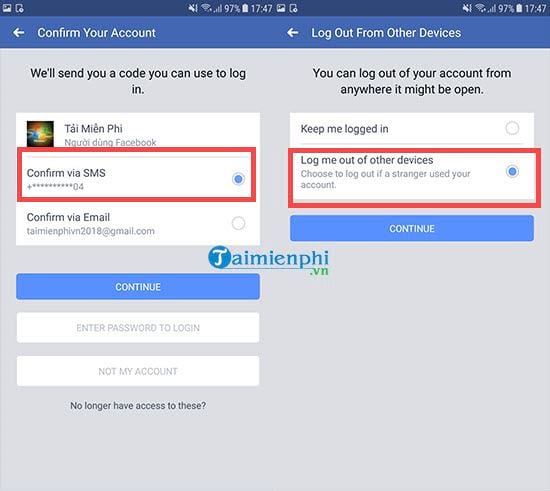 Cách lấy lại mật khẩu Facebook trên điện thoại Android