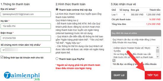 Đặt mua vé online Việt Nam vs Philippines