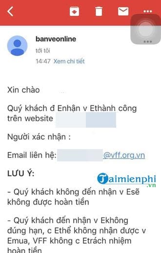 Đặt mua vé online Việt Nam vs Philippines