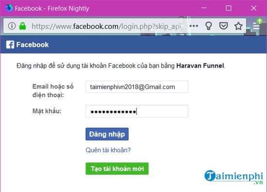 how to access facebook chatbox to haravan 3 website