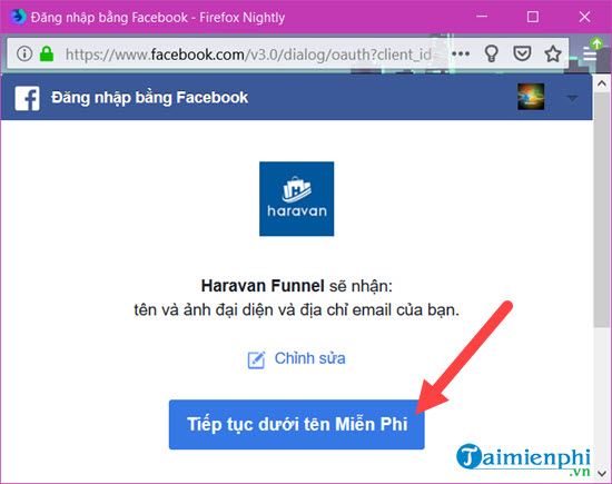 how to access facebook chatbox to haravan website 4