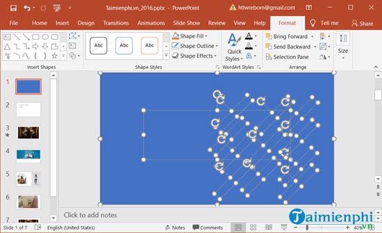 cach tao anh nghe thuat doc dao tren slide powerpoint 12