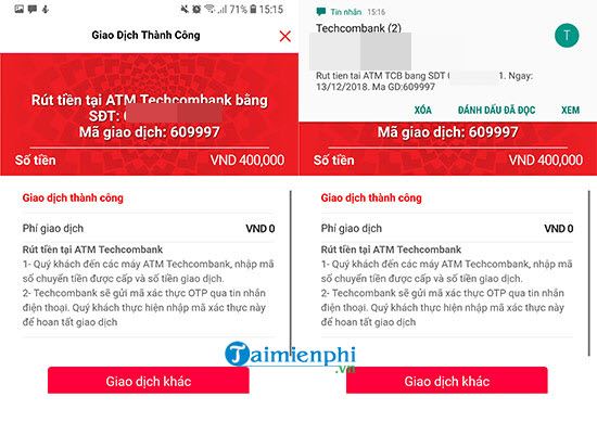 huong dan rut tien tai atm techcombank ma khong can the 4