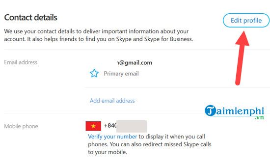 Cách thêm số điện thoại vào tài khoản Microsoft từ Skype