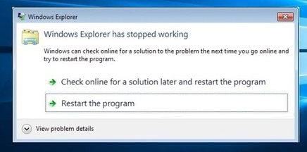 Cách sửa lỗi Windows Explorer has stopped working